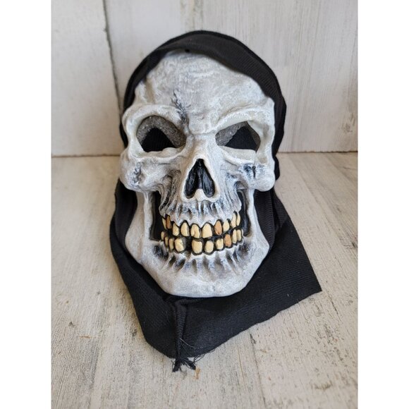 Halloween grim reaper skull head skeleton prop home decor figure - Picture 1 of 11